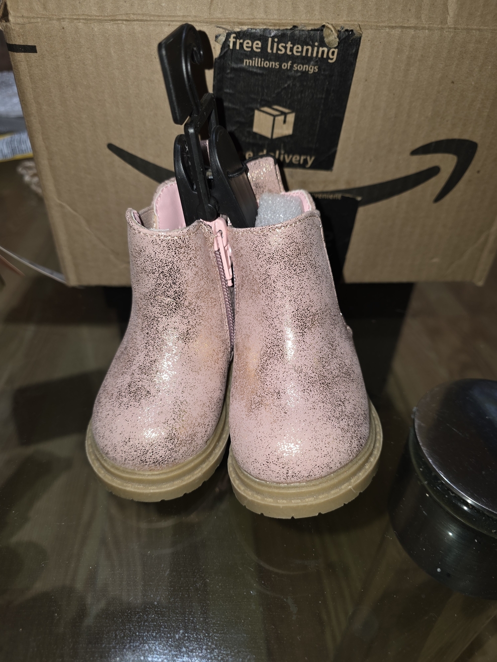 Wonder Nation Girl's Pink Chelsea Boots With Floral Print